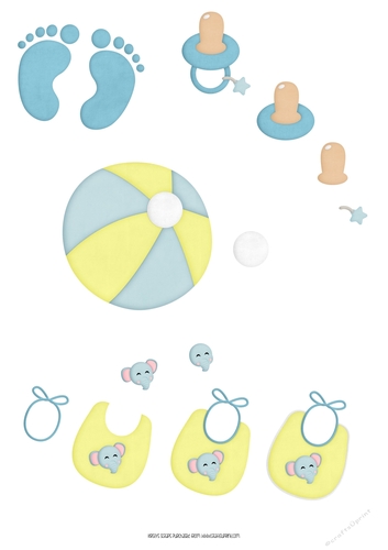 Baby Boy A4 Decoupage Sheet - CUP848762_75327 | Craftsuprint