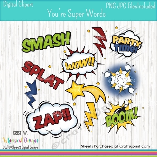 Youre Super Words - CUP1016194_104189 | Craftsuprint