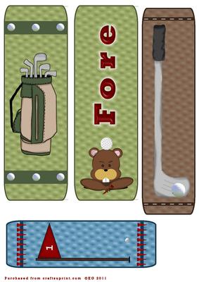 Golf Bookmarks2 - CUP168514_63 | Craftsuprint