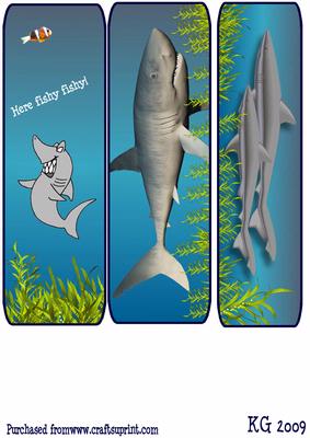 Shark Bookmarks - CUP18725_63 | Craftsuprint