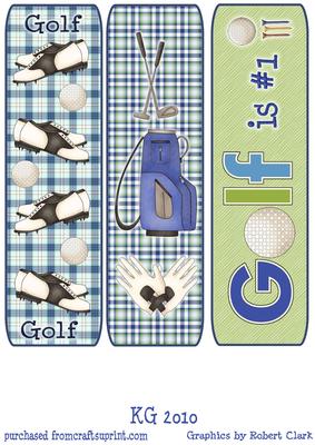 Golf Bookmarks2 - CUP45232_63 | Craftsuprint