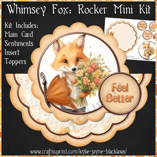 Hug Fun Fox Rocker Whimsey Fox - Scalloped Rocker Card - Mini Kit - CUP1375024_1050 ...