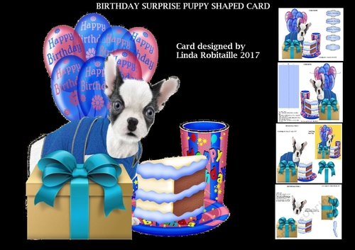 Birthday Surprise Puppy Shaped Card - Cup778326_2362 | Craftsuprint
