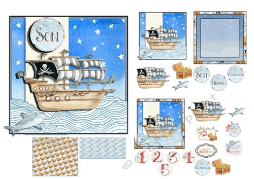 Pirate Ship card Kit - CUP865650_22241 | Craftsuprint