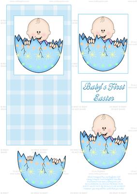 Baby Boy's First Easter Simple Step by Step Card - CUP189037_614 ...