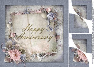 Beautiful Bright Flowers Happy Ruby Anniversary Card