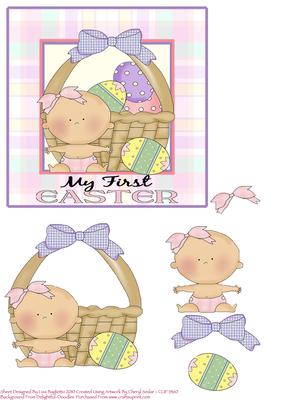 Baby's 1st Easter Girl's Quick Card - CUP62184_614 | Craftsuprint