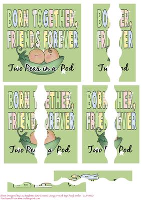 Born Together, Friends Forever - New Baby Twins Card - CUP62254_614 ...