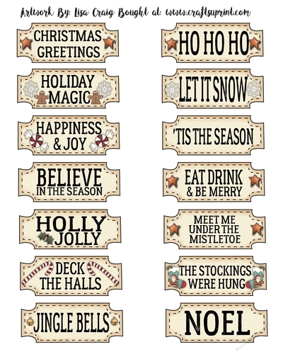 Christmas Sayings Sheet 2 - CUP734220_1548 | Craftsuprint