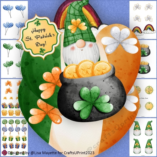 Leprechauns Gold Gnome Lad St. Patricks Day Shaped Card Making Kit ...