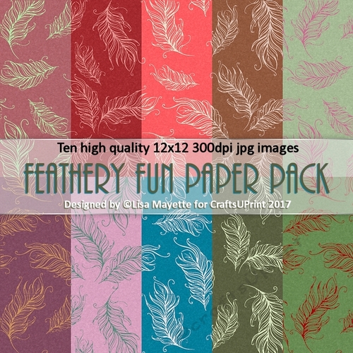 Feathery Fun Paper Pack - CUP818723_2195 | Craftsuprint