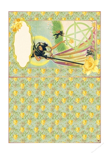 Vintage Ostara Spring Goddess Pagan Cut &amp; Fold Quick Card - CUP862009 ...