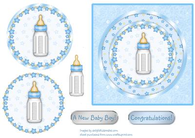 Babys Bottle - Boy - CUP124222_643 | Craftsuprint