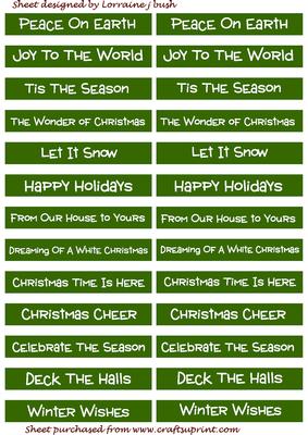 Christmas Sentiments - CUP113649_651 | Craftsuprint