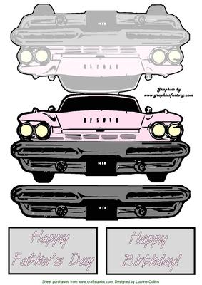 Classic Car Card - CUP82648_361 | Craftsuprint
