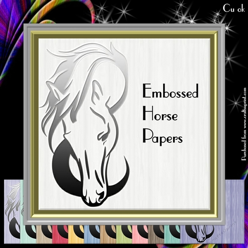 Embossed Horse Papers CUP864353_67282 Craftsuprint