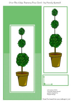 Tree Card Edge Over the Edge Topiary Tree Card - CUP61057_593 | Craftsuprint