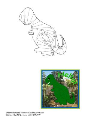 Dinosaur 1 Iris Folding Pattern - CUP51984_601 | Craftsuprint