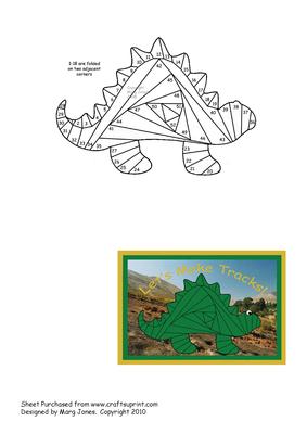 Dinosaur 2 Iris Folding Pattern - CUP51985_601 | Craftsuprint