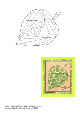 Leaf Iris Folding Pattern - CUP56876_601 | Craftsuprint