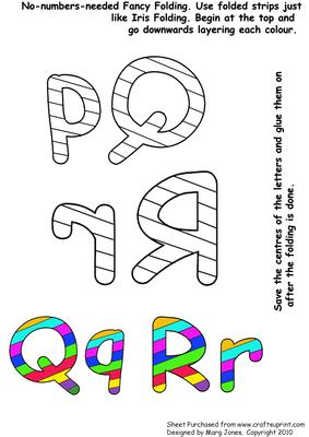 Fancy Folding Q & R - CUP68213_601 | Craftsuprint