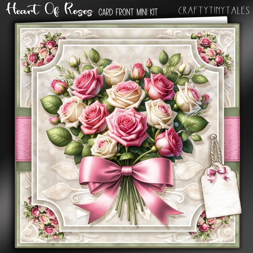 Heart Of Roses Card Front Kit-6 - CUP1277487_1784 | Craftsuprint