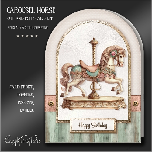 Carousel Card Filing Carousel Cut and Fold Card Kit-5 - CUP1380097_1784 | Craftsuprint