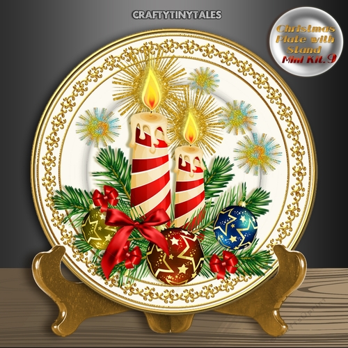 Christmas Plate with Stand Mini Kit.9 CUP833204_1784 Craftsuprint