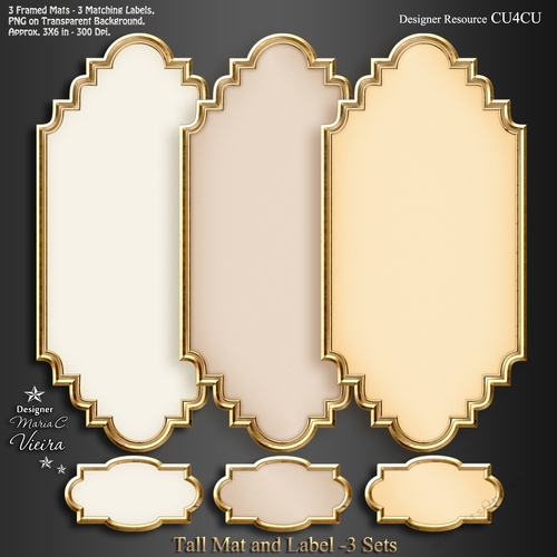 Designer Resource Tall Mats-n-Labels Kit-2 - CUP934228_1784 | Craftsuprint