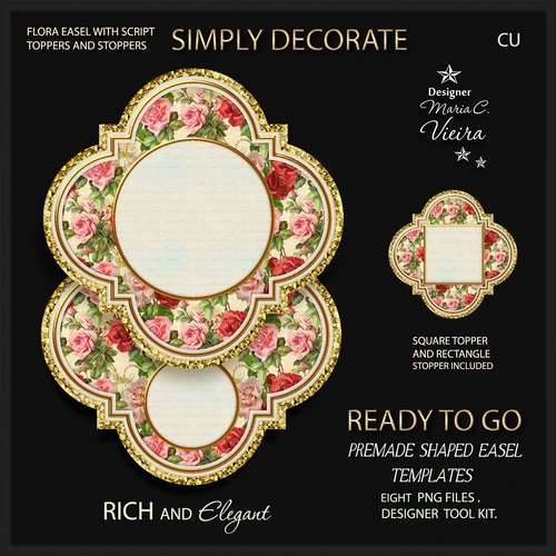 Rich and Elegant Premade Flora Easel Kits1 CUP973621_1784 Craftsuprint