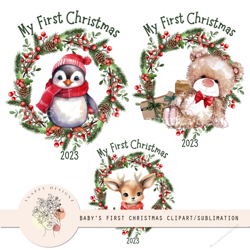 My First Christmas Baby Clipart - CUP1255927_1294 | Craftsuprint
