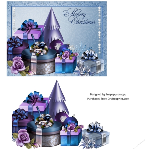 A Blue Christmas Card Topper CUP908603_1294 Craftsuprint