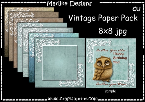 CU Vintage Paper Pack - CUP1089158_936 | Craftsuprint