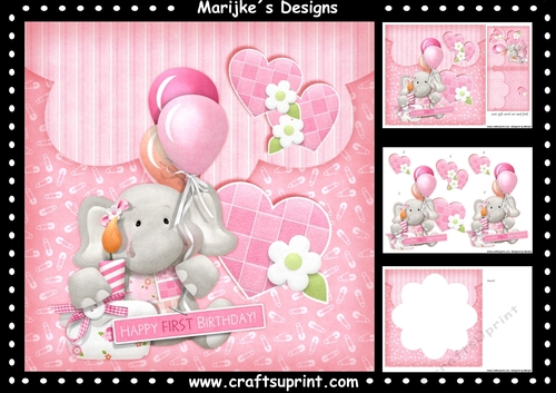 Happy First Birthday Mini Kit - CUP1165793_936 | Craftsuprint