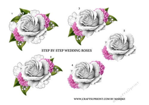 Step By Step Gorgeous Wedding Roses - CUP1218081_936 | Craftsuprint