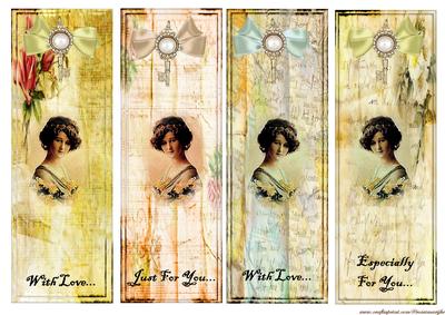 Vintage Lady Bookmarks - CUP328193_936 | Craftsuprint