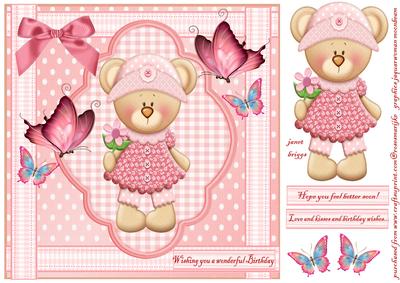 Cute Frannie Brings Flowers - CUP336970_936 | Craftsuprint