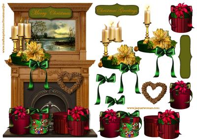 Handmade christmas Holiday Gifts Fireplace - CUP569339_936 | Craftsuprint