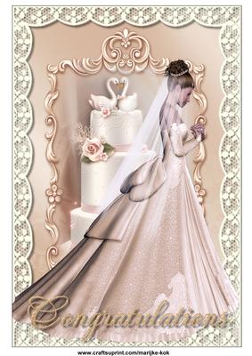 Wedding A4 Congratulations - CUP660344_936 | Craftsuprint