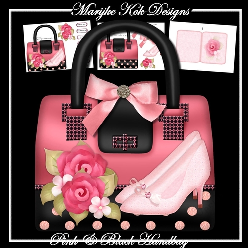 Pink & Black Handbag Mini Kit CUP831711_936 Craftsuprint