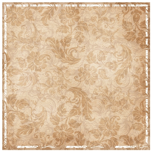 Elegant Tan Floral Pattern with White Border 8x8 Digital Paper Background {BT} - CUP737277_70864 ...