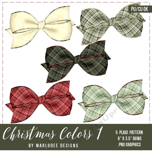 Christmas Colors 1 Plaid Bow Graphics CUP752162_70864 Craftsuprint
