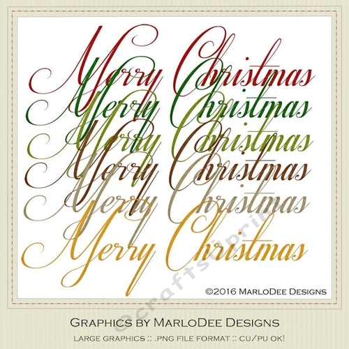 Beautiful Script Merry Christmas Word Art Graphics pkg 1 - CUP754501 ...