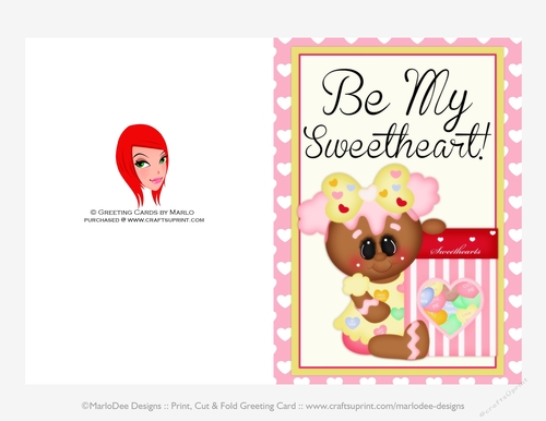 5x7 greeting cards print Day My Valentines Sweetheart Be  Printable 5x7 Childrens