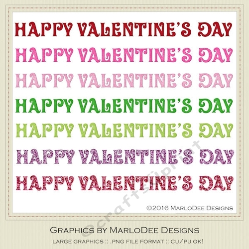 Happy Valentines Day Large Word Art Graphics - pkg 1 - CUP761203_70864 ...