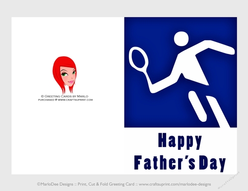 Tennis | Cut &amp; Fold 5x7 Happy Fathers Day Card - CUP786350_70864 ...
