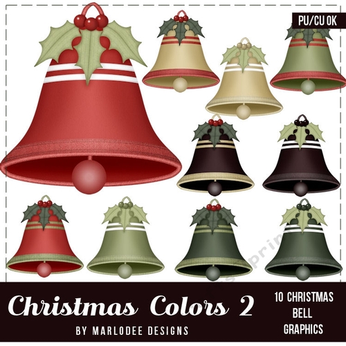 Christmas Colors 2 - Holiday Bell Graphics  package 3 - CUP839086_70864  Craftsuprint