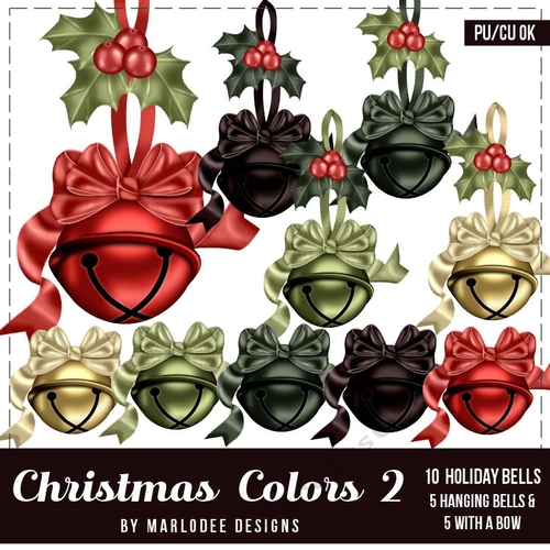Christmas Colors 2 - Holiday Bell Graphics  package 5 - CUP839093_70864  Craftsuprint