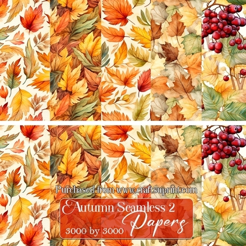Autumn Leaves seamless paper set 2 CUP1230144_79156 Craftsuprint