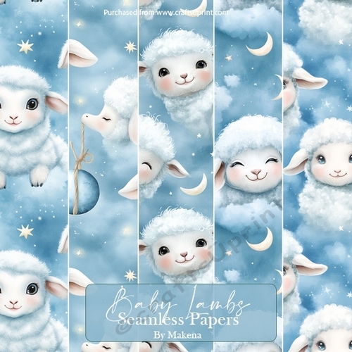 Baby Lambs Seamless paper set - CUP1344174_79156 | Craftsuprint